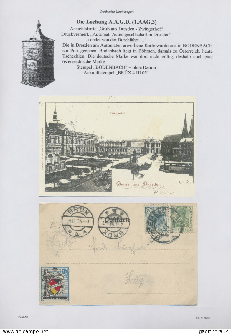 Thematics: perfins: 1890/1945 (ca.), DEUTSCHLAND, umfangreiche Sammlung Firmenlo