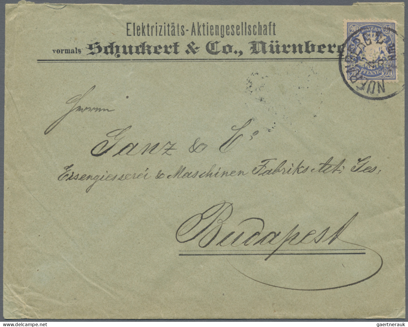 Thematics: Perfins: 1897/1938, Partie Von Elf Briefen Und Karten, Dabei Zweimal - Unclassified