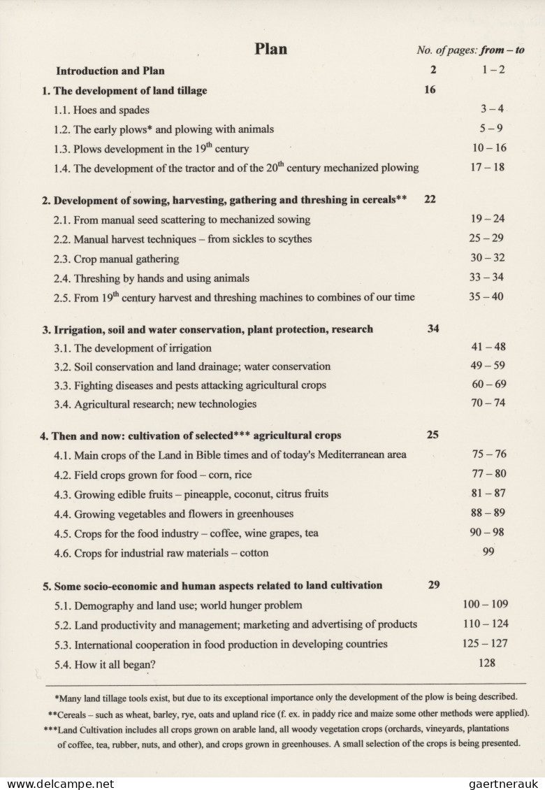 Thematik: agriculture: "Land Cultivation from Early Beginnings to Present Time C