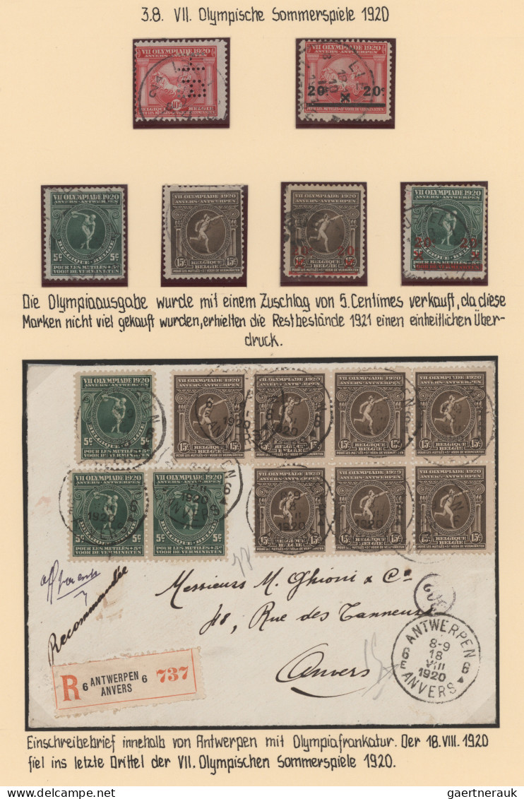 Thematics: Olympic Games: 1920, Olympic Games Antwerp, Collection Of 14 Covers/c - Autres & Non Classés