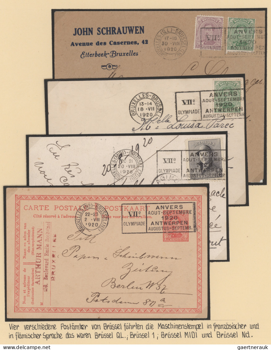 Thematics: Olympic Games: 1920, Olympic Games Antwerp, Collection Of 14 Covers/c - Otros & Sin Clasificación