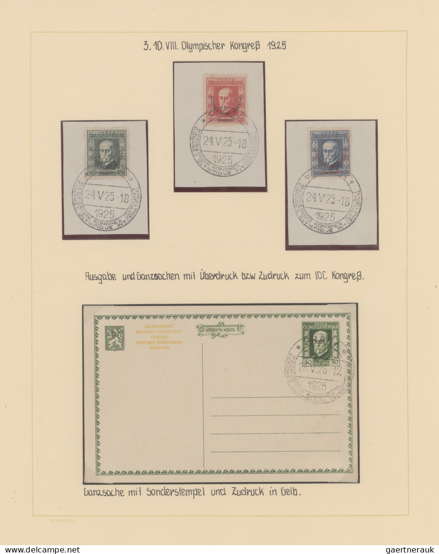 Thematics: Olympic Games: 1925, International Olympic Congress, Petty Collection - Other & Unclassified