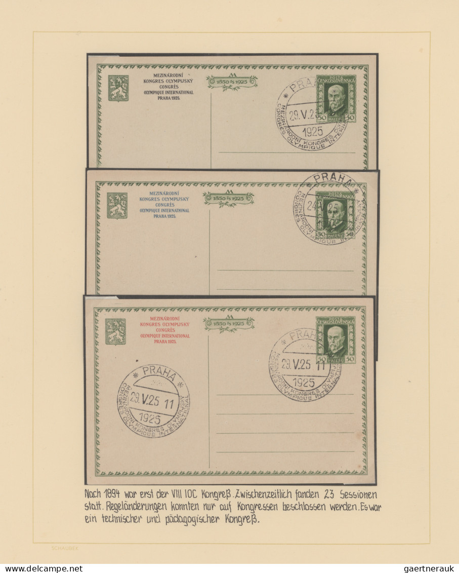 Thematics: Olympic Games: 1925, International Olympic Congress, Petty Collection - Other & Unclassified