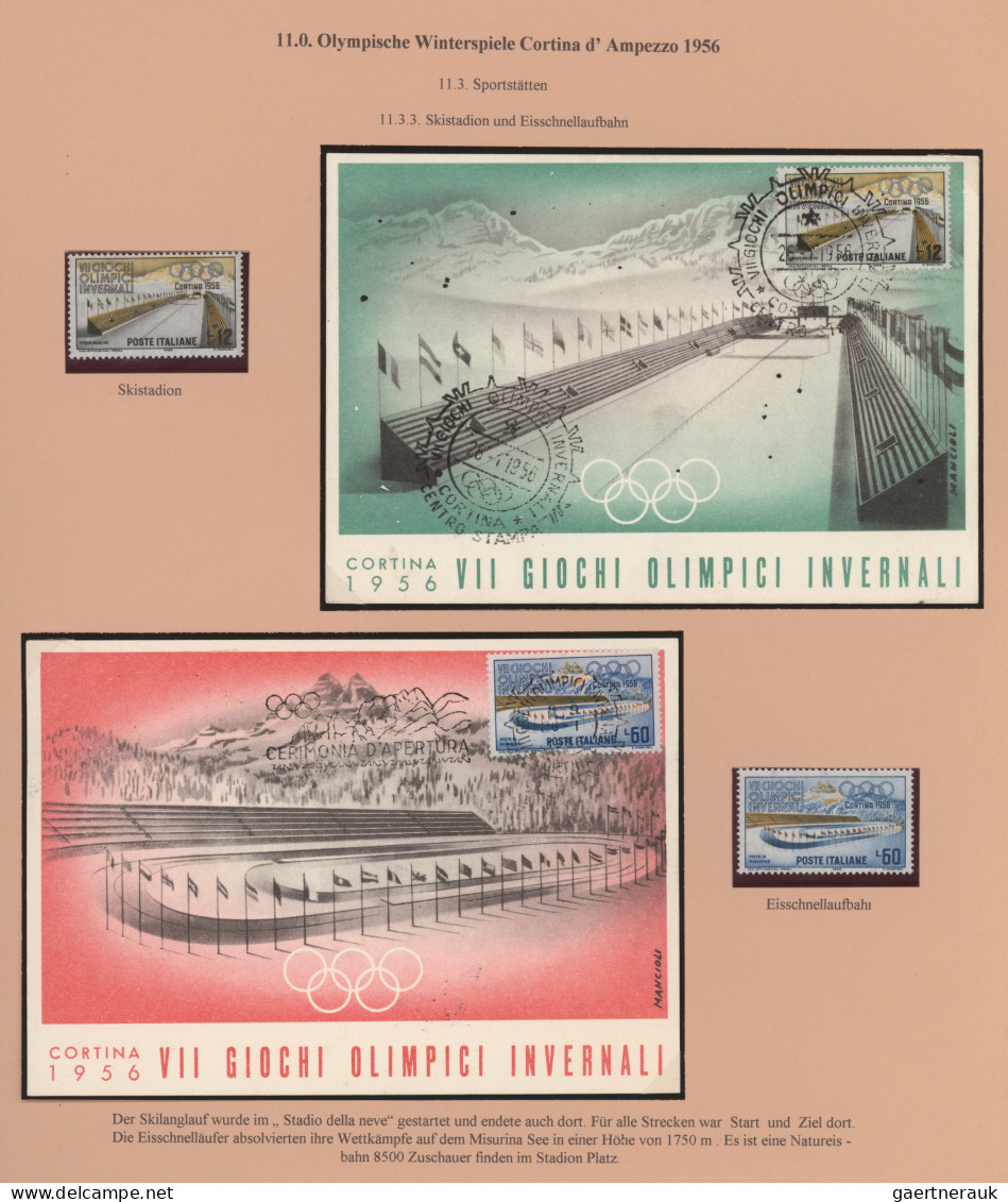 Thematics: Olympic Games: 1956, Olympic Games Cortina D'Ampezzo, Collection Of 1 - Andere & Zonder Classificatie