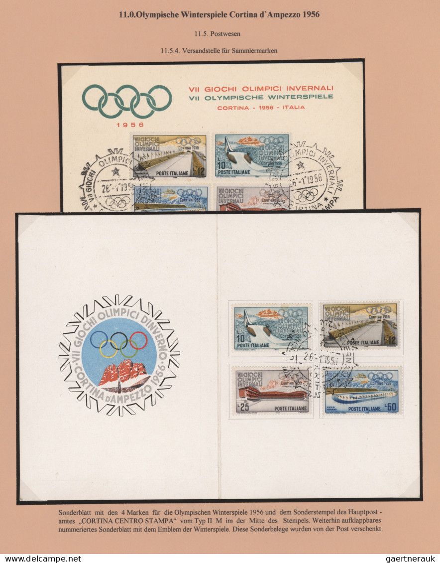 Thematics: Olympic Games: 1956, Olympic Games Cortina d'Ampezzo, collection of 1