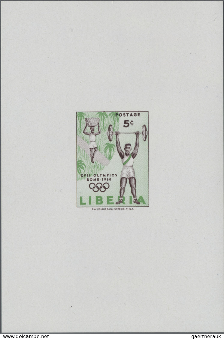 Thematics: Olympic Games: 1960, Olympic Games Rome, Liberia Issue, Complete Set - Autres & Non Classés