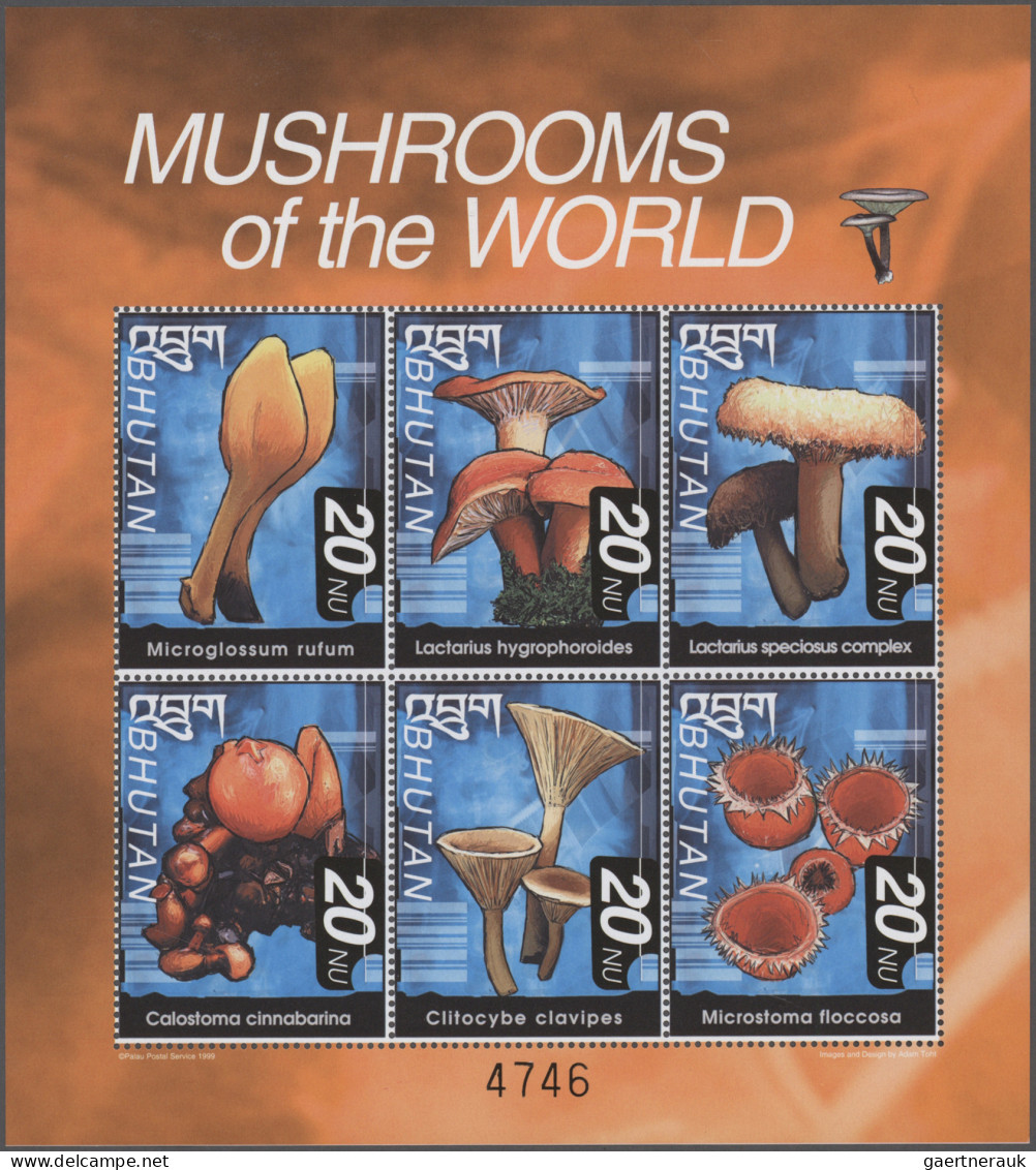 Thematics: Mushrooms: 1950/2015 (approx.), Comprehensive Accumulation With Mint - Mushrooms