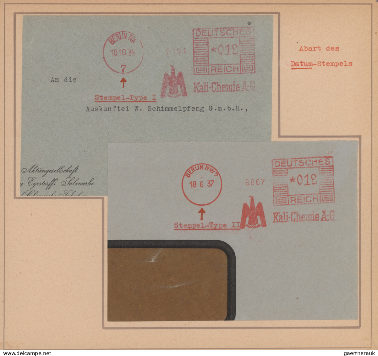 Thematics:  postal mecanization: 1923/1962, meist 30er-Jahre, interessante Parti