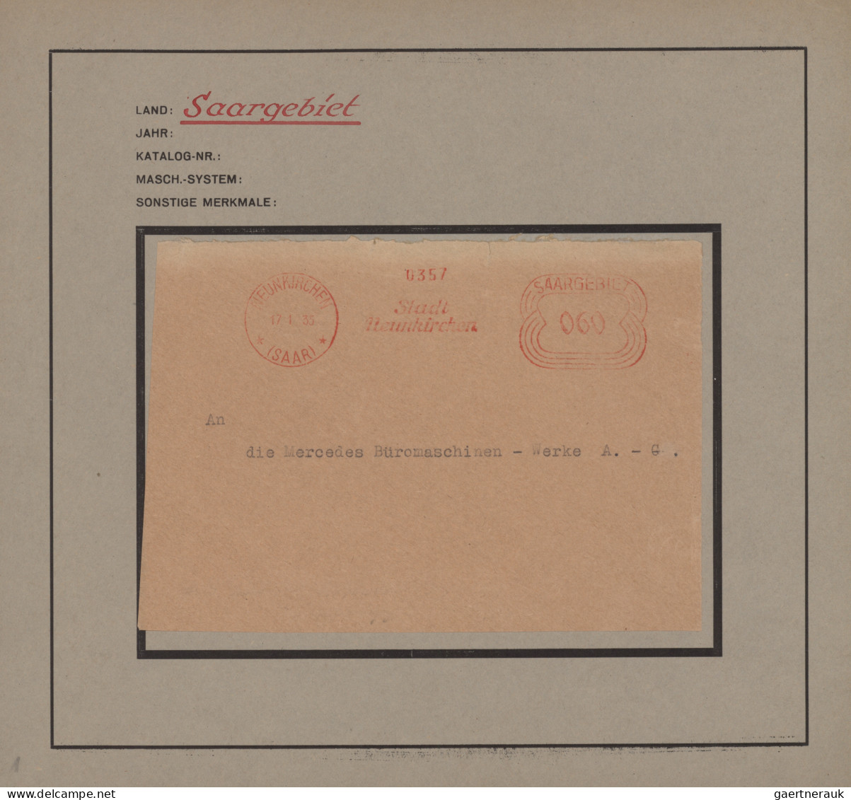 Thematics:  postal mecanization: 1923/1962, meist 30er-Jahre, interessante Parti