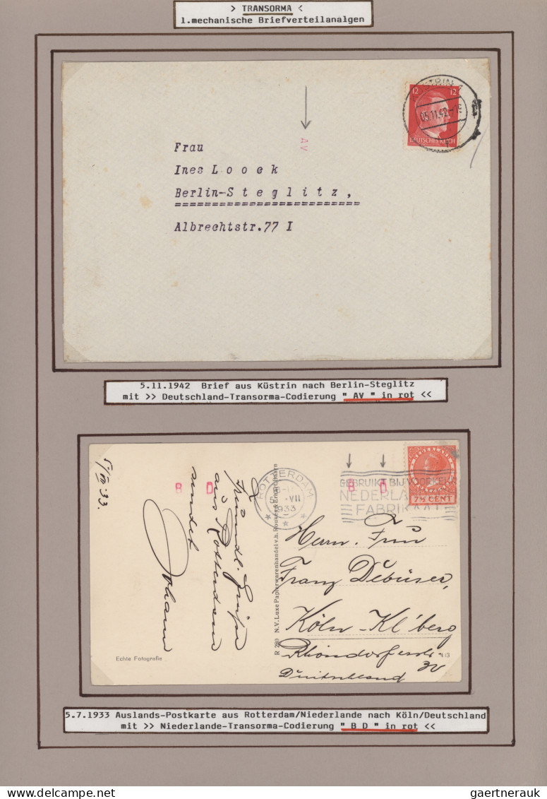 Thematics:  Postal Mecanization: 1940/2000 (ca.), Postautomation In Deutschland, - Posta