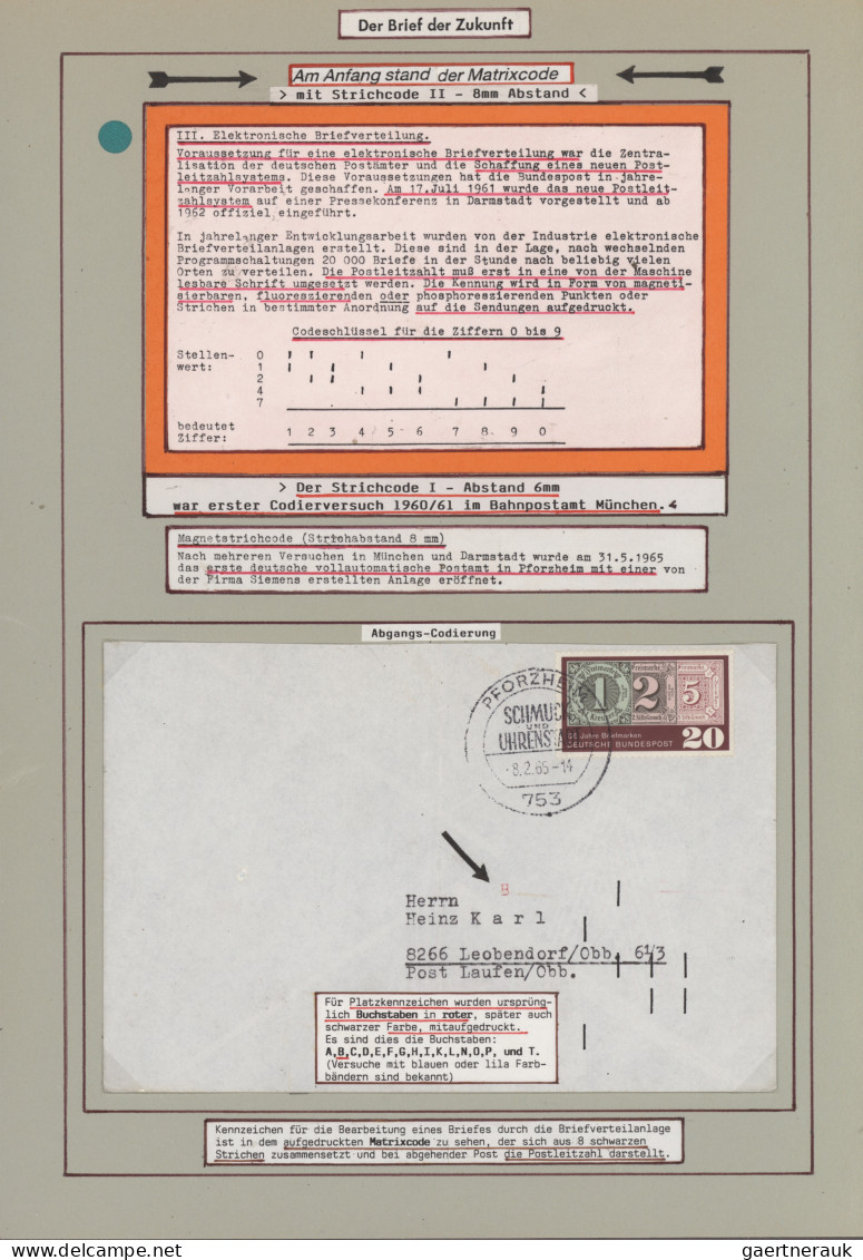 Thematics:  Postal Mecanization: 1940/2000 (ca.), Postautomation In Deutschland, - Posta