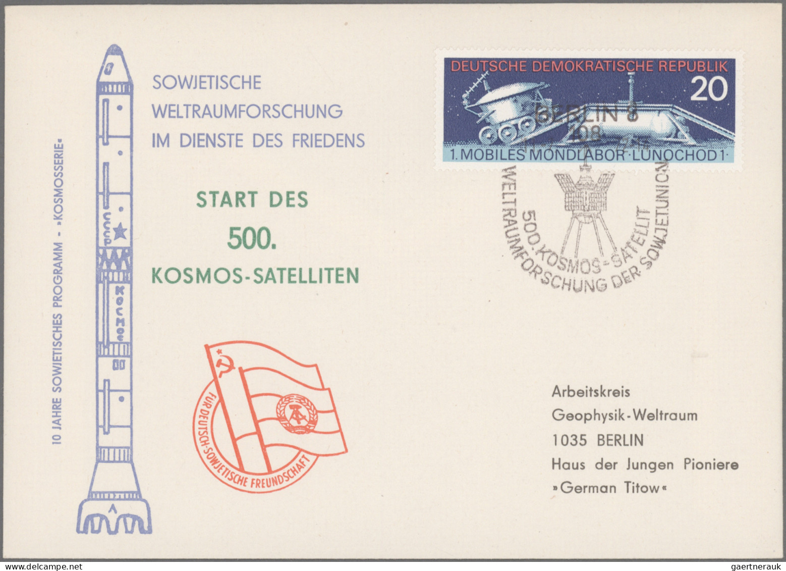 Thematics: astronautics: 1962/1990 (ca.) RAUMFAHRT/KOSMOS: umfangreiche Sammlung