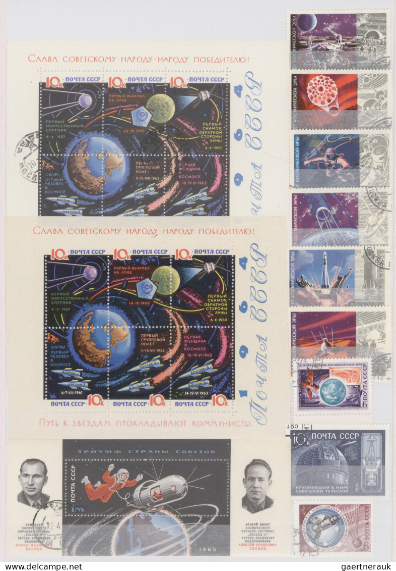Thematics: astronautics: 1962/1990 (ca.) RAUMFAHRT/KOSMOS: umfangreiche Sammlung