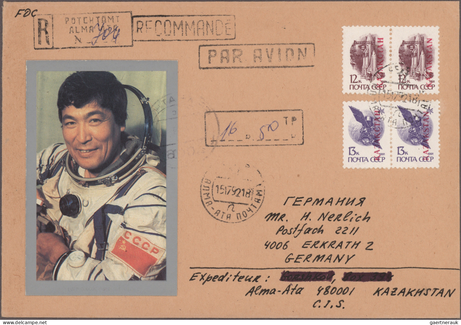 Thematics: Astronautics: 1992 Ff., Collection Of Mint And Used Stamps From Kazak - Other & Unclassified