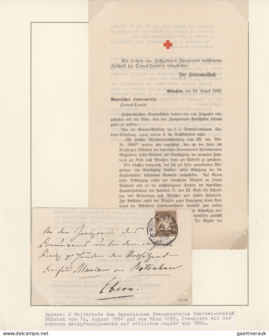 Thematics: Red Cross: 1886/1946, Rotes Kreuz In Bayern/Unterfranken, Sammlung Vo - Red Cross