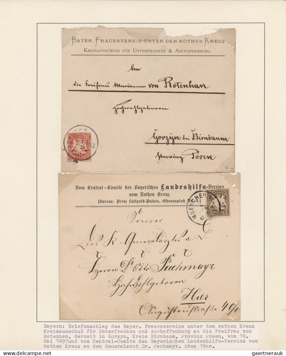 Thematics: Red Cross: 1886/1946, Rotes Kreuz In Bayern/Unterfranken, Sammlung Vo - Rotes Kreuz