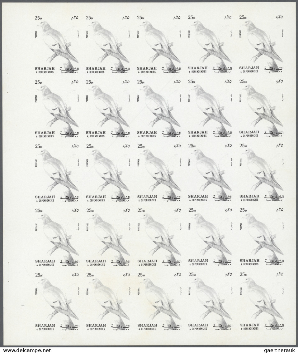 Thematics: animals, fauna: 1972, Sharjah, PROGRESSIVE PROOFS of various thematic