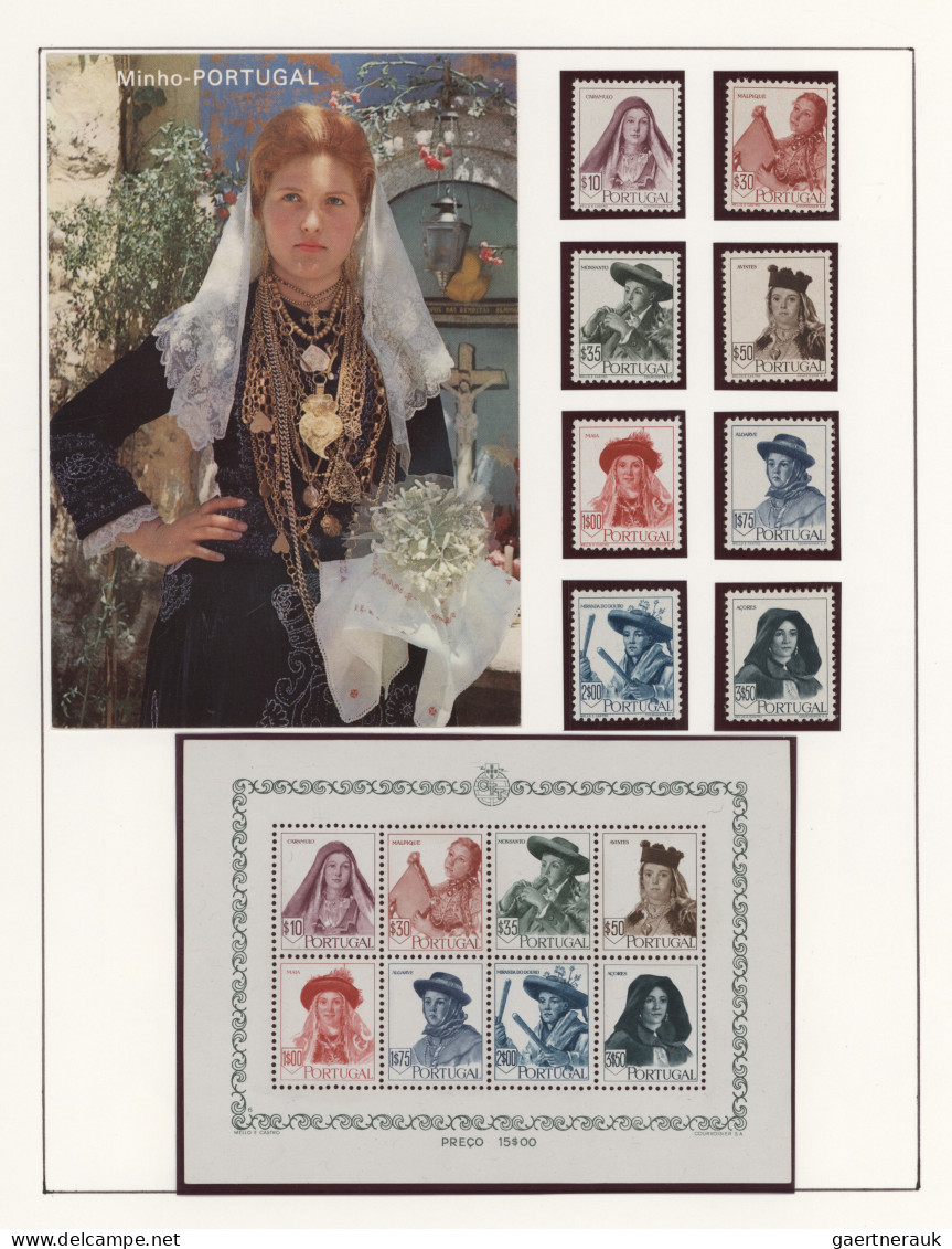 Thematics: costumes: 1915/1984, mint and used collection on album pages, compris