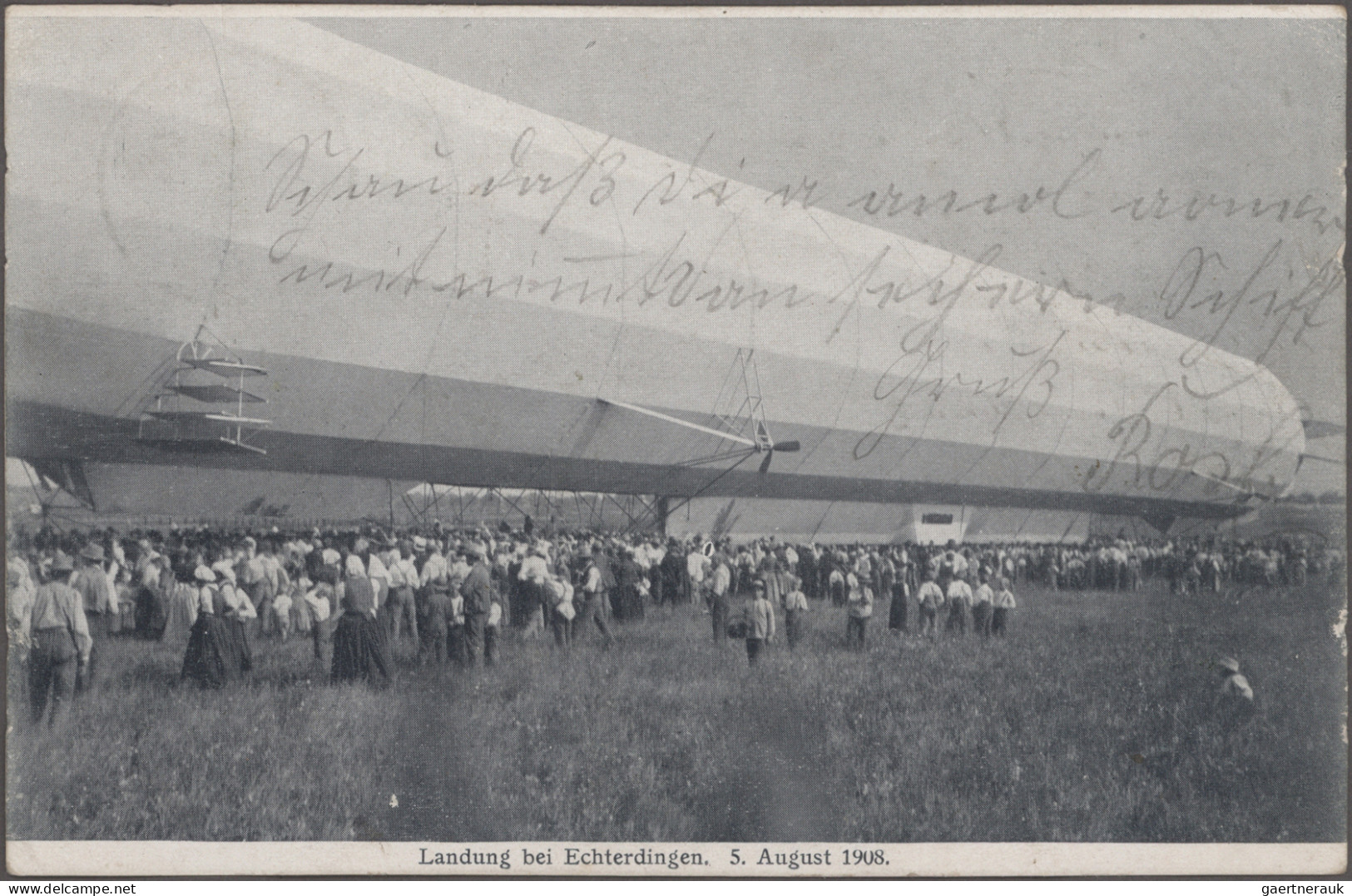 Thematics: Zeppelin: 1900/1940 (ca.), Meist Bis 1920, Vielseitige Sammlung Von 7 - Zeppelin
