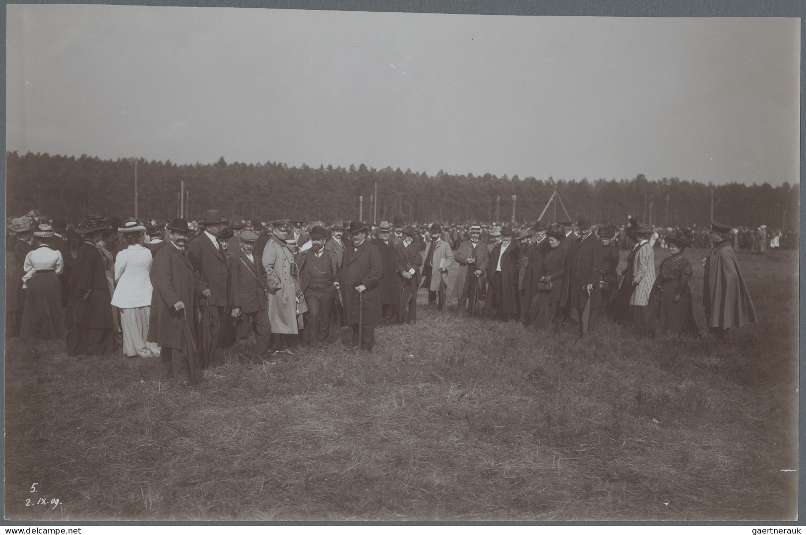 Thematics: zeppelin: 1909. Group of nine large-format photographs, all pictured,