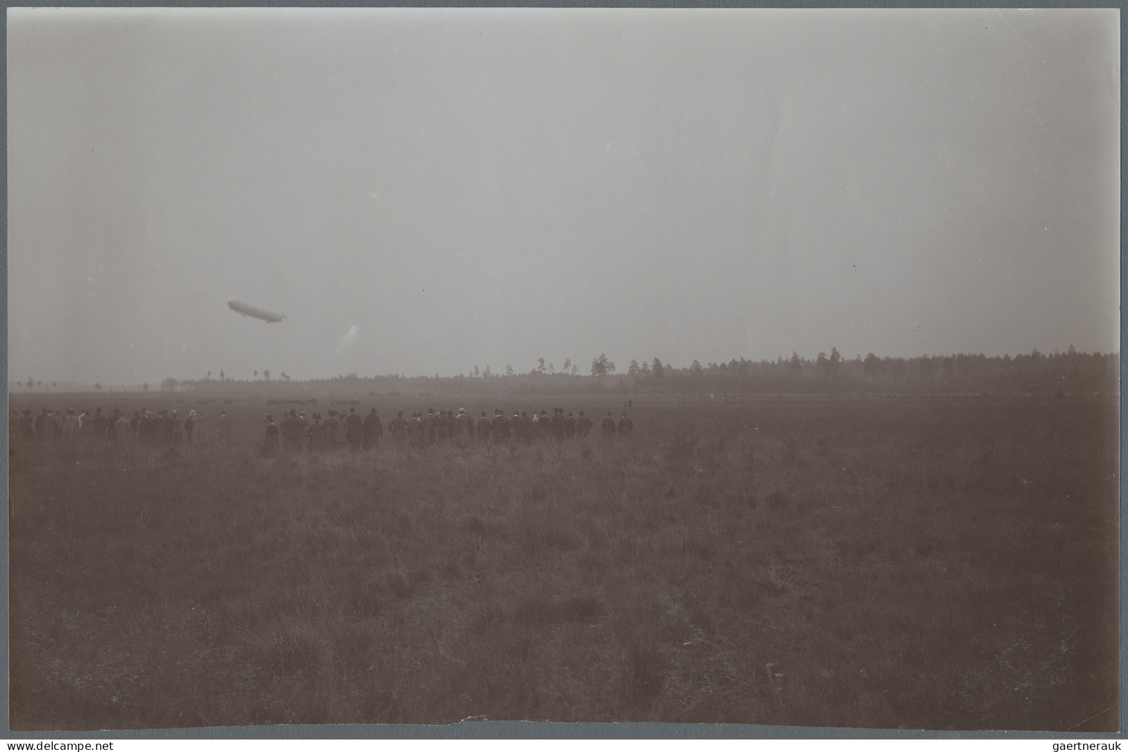 Thematics: zeppelin: 1909. Group of nine large-format photographs, all pictured,
