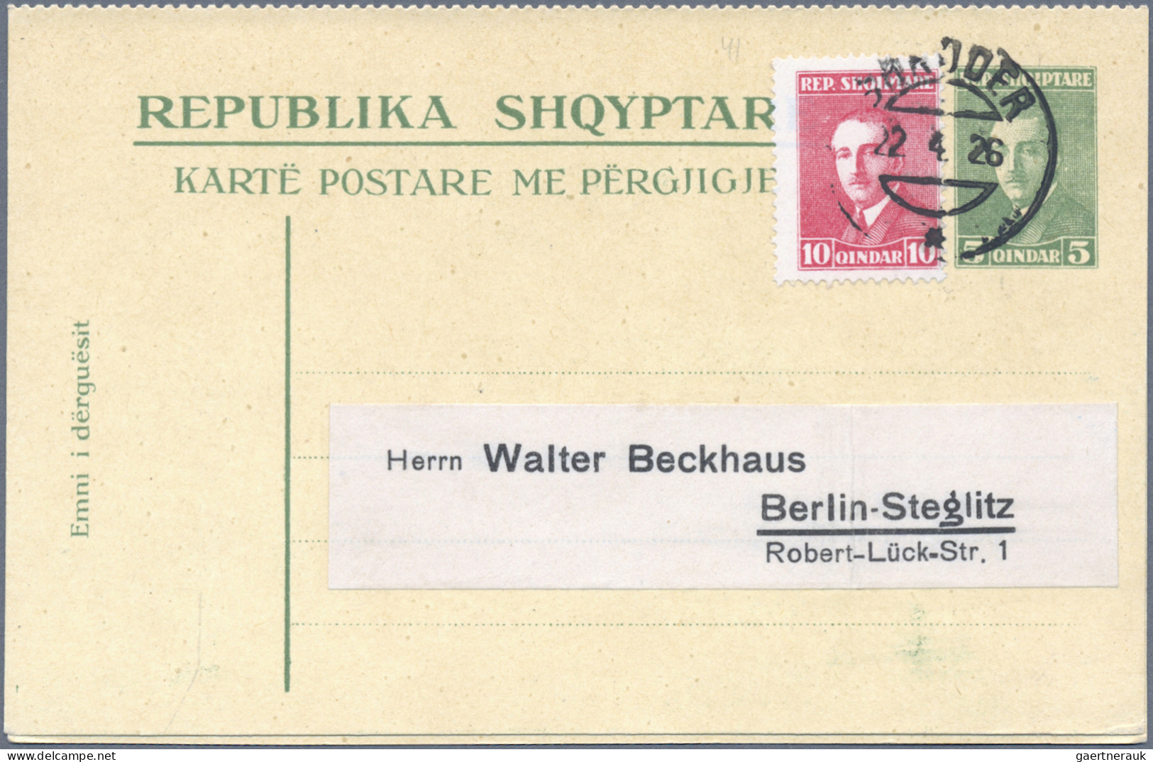 Albania - Postal Stationery: 1913/1939, Collection Of 25 Different (resp. Same P - Albania
