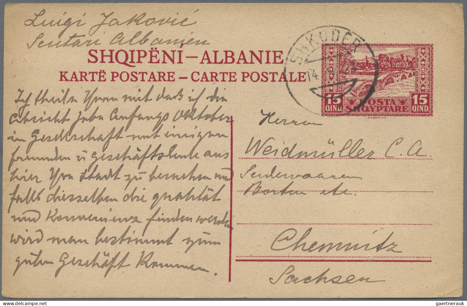 Albania - Postal Stationery: 1913/1943, Collection Of 26 Different (resp. Same P - Albanië