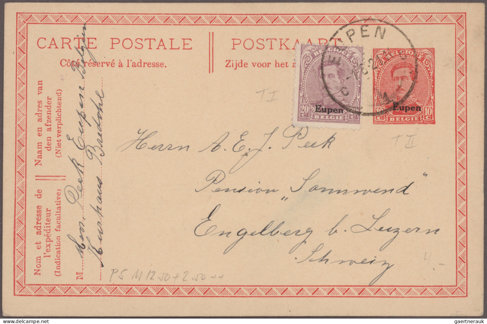 Belgium: 1902/1948 Four Covers From Belgium To Switzerland Including 1902 Regist - Collections