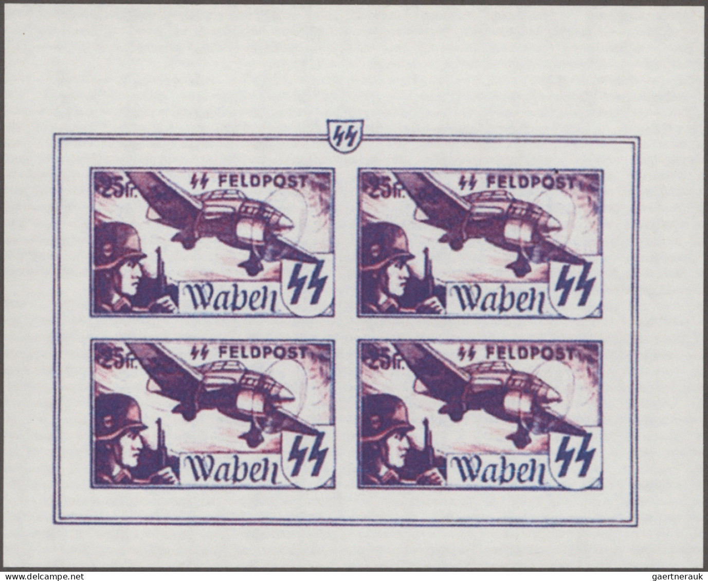 Belgium: 1940/1944 "WWII issues": Specialized collection of both mint and used s