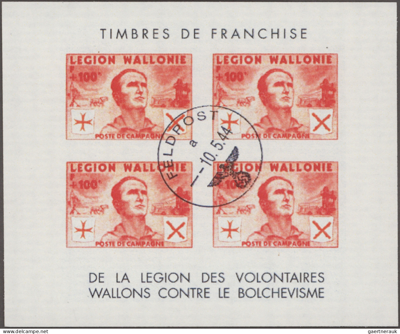 Belgium: 1940/1944 "WWII issues": Specialized collection of both mint and used s