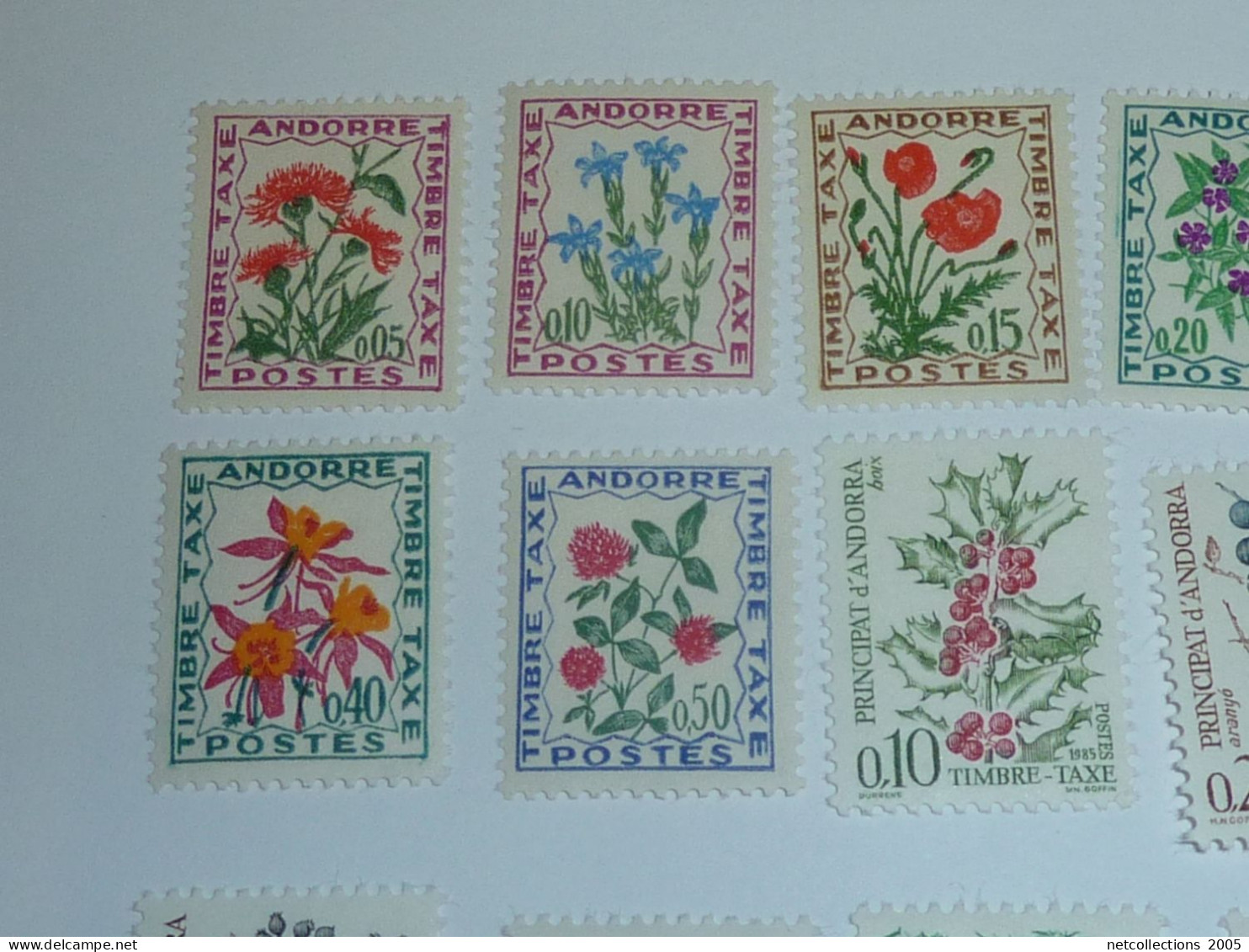 ANDORRE TIMBRE TAXE 1964/65 DU N°46/62 - NEUF SANS CHARNIERE (20/09) - Ongebruikt