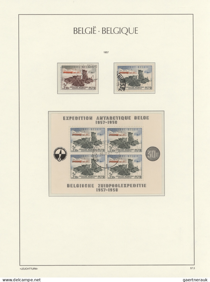 Belgium: 1945/1969 Mainly Used Collection In A Lighthouse Hingeless Album, Few S - Collezioni