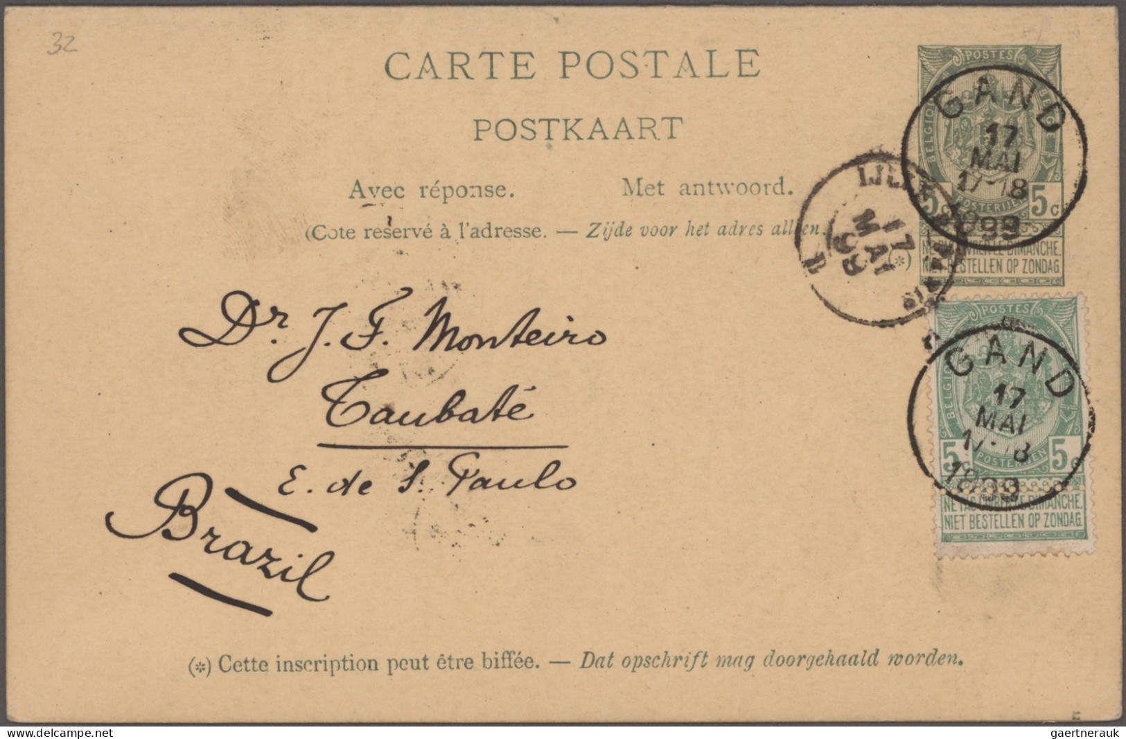Belgium - postal stationery: 1871/1957, balance of apprx. 254 used/unused statio