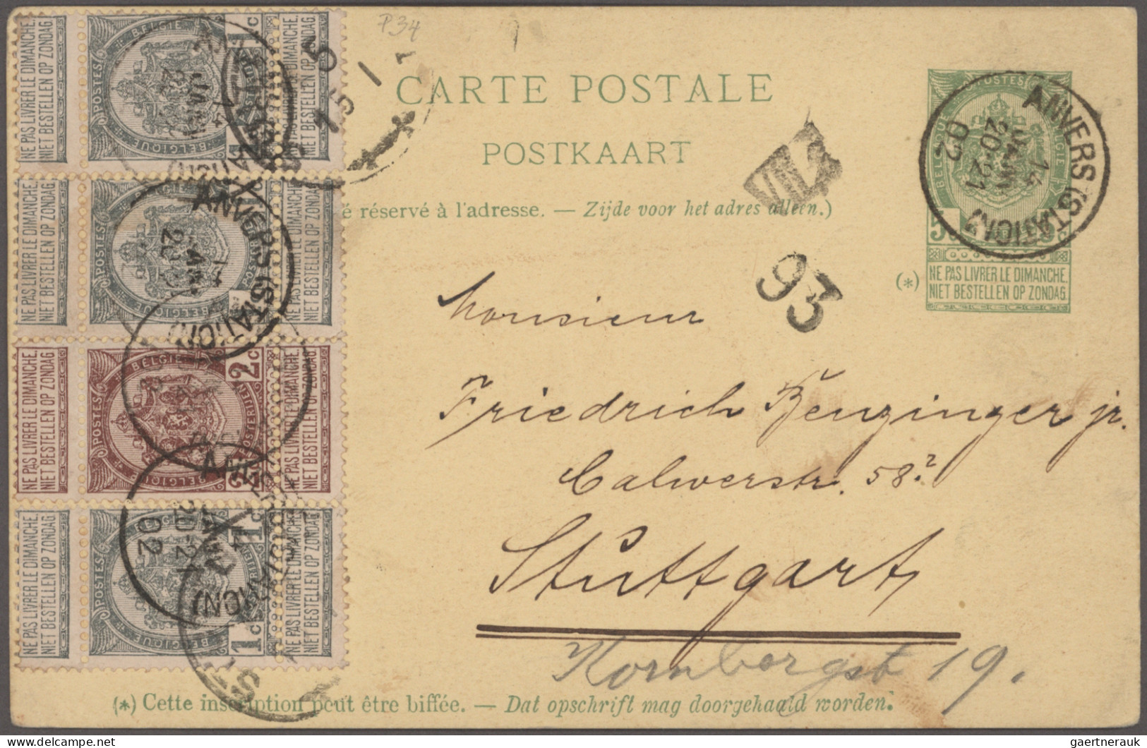 Belgium - postal stationery: 1871/1957, balance of apprx. 254 used/unused statio