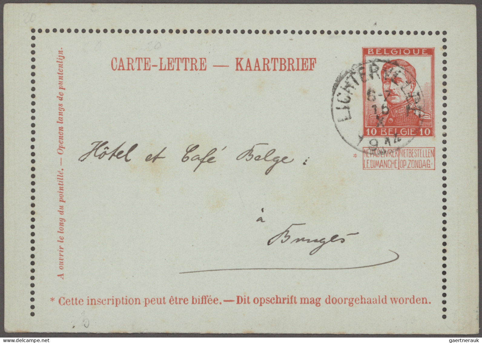 Belgium - Postal Stationery: 1886/1920, Assortment Of Apprx. 59 Unused/used Lett - Sonstige & Ohne Zuordnung