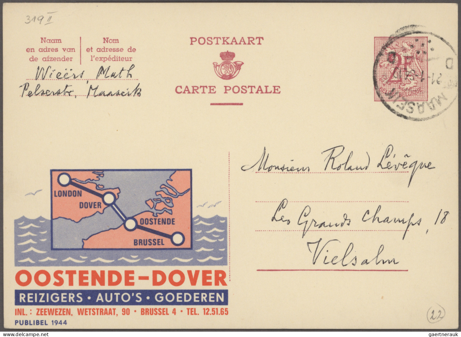 Belgium - postal stationery: 1900/1972, Pictorial/Advertising cards, assortment