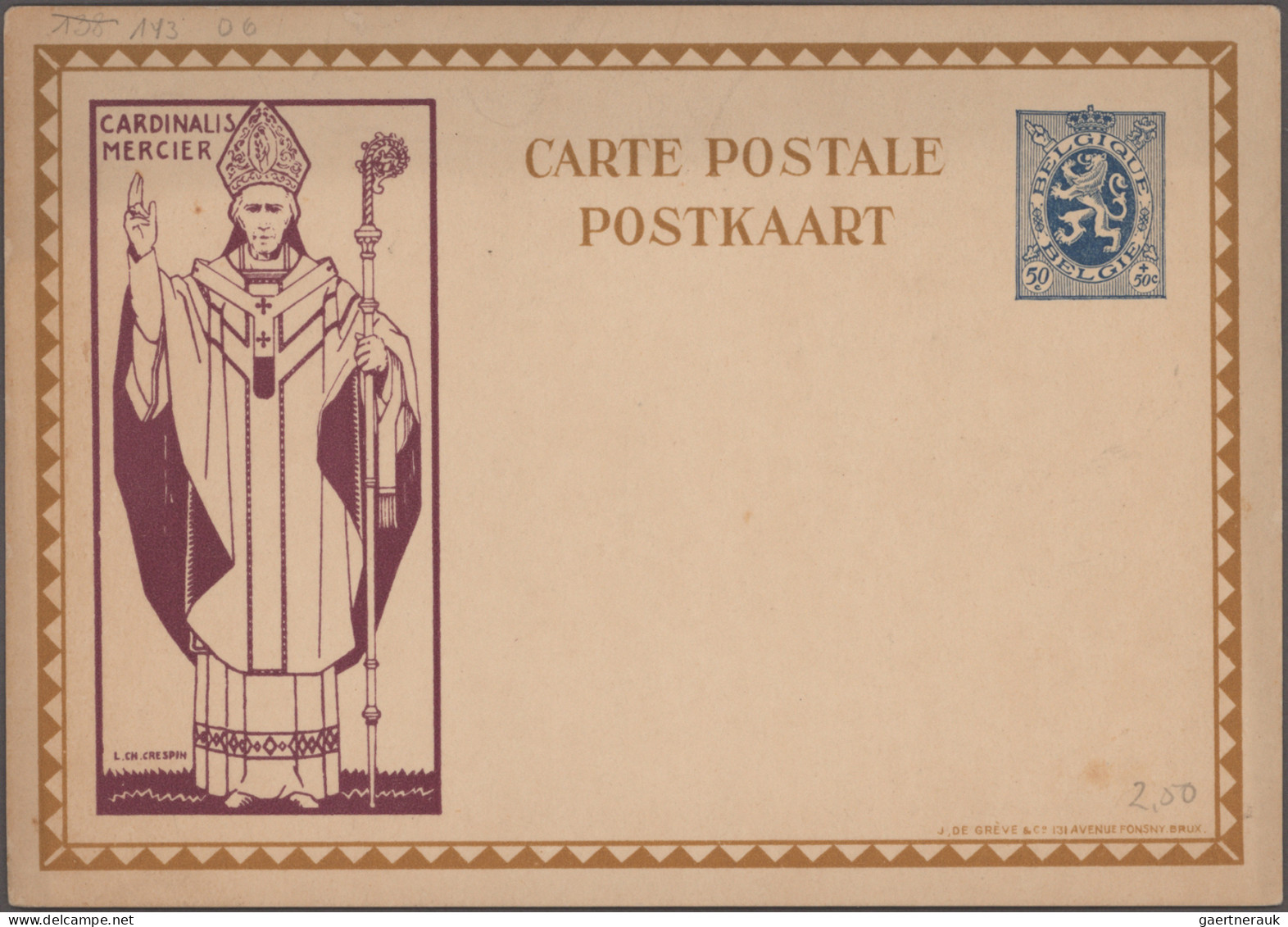 Belgium - postal stationery: 1900/1972, Pictorial/Advertising cards, assortment