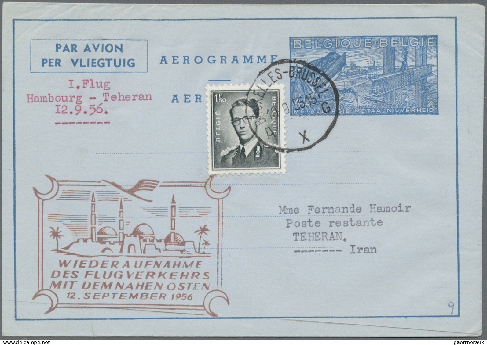 Belgium - Postal Stationery: 1952/1989, Collection Of Apprx. 87 Air Letter Sheet - Altri & Non Classificati