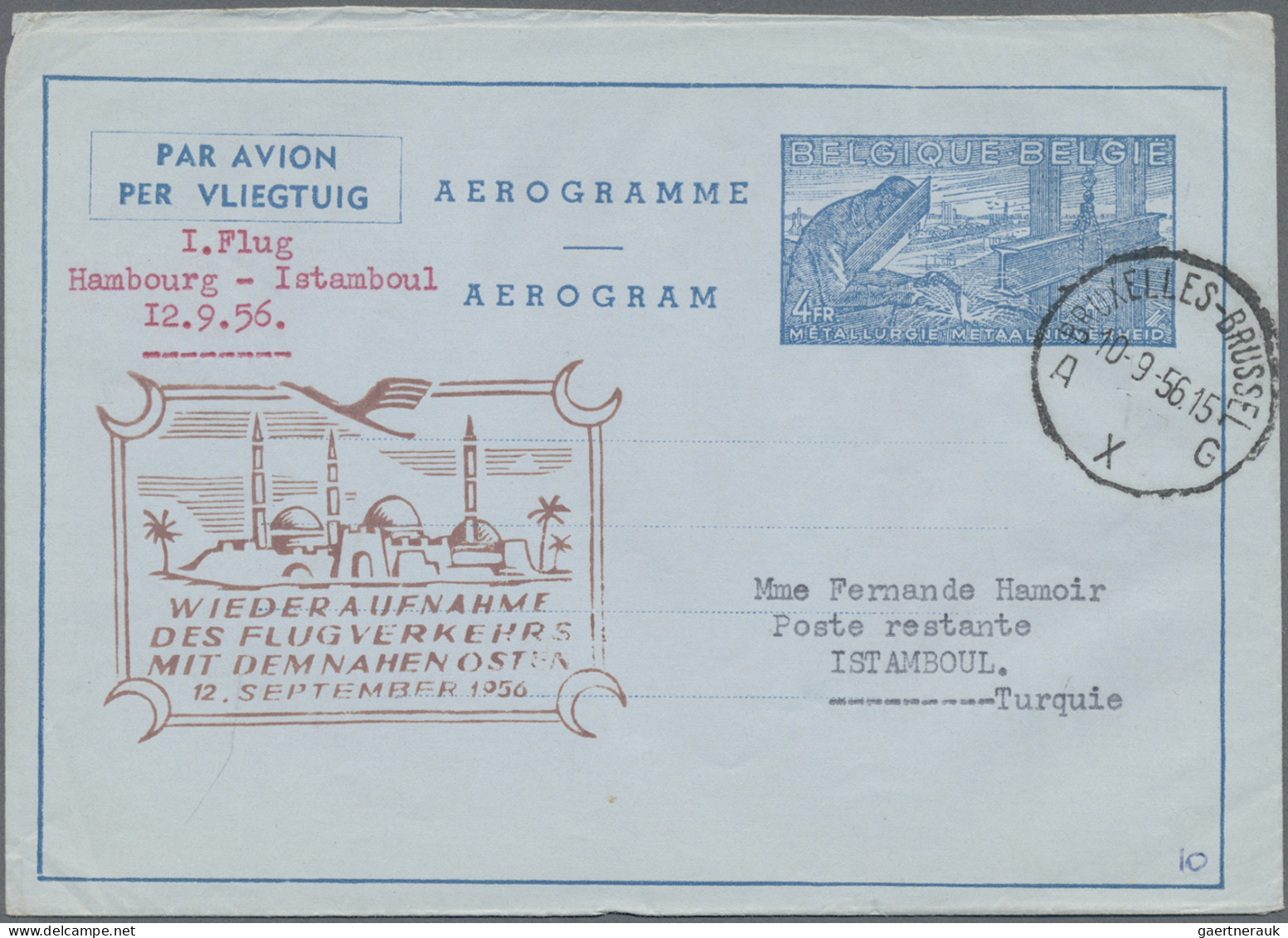 Belgium - Postal Stationery: 1952/1989, Collection Of Apprx. 87 Air Letter Sheet - Autres & Non Classés