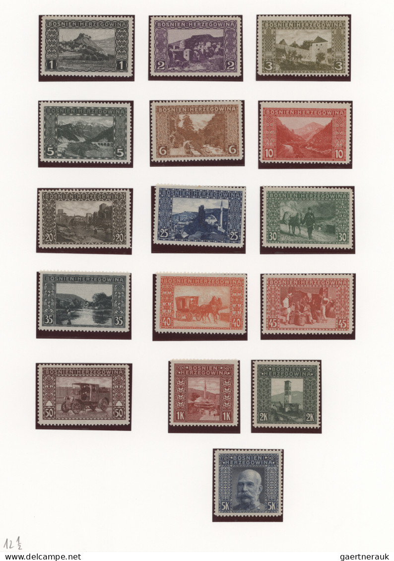 Bosnia + Herzegovina: 1906, Definitives Pictorials, Collection Of Five Complete - Bosnie-Herzegovine