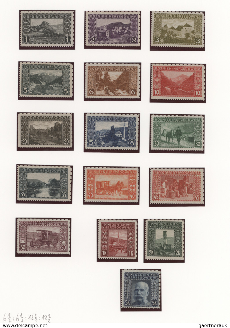 Bosnia + Herzegovina: 1906, Definitives Pictorials, Collection Of Five Complete - Bosnien-Herzegowina