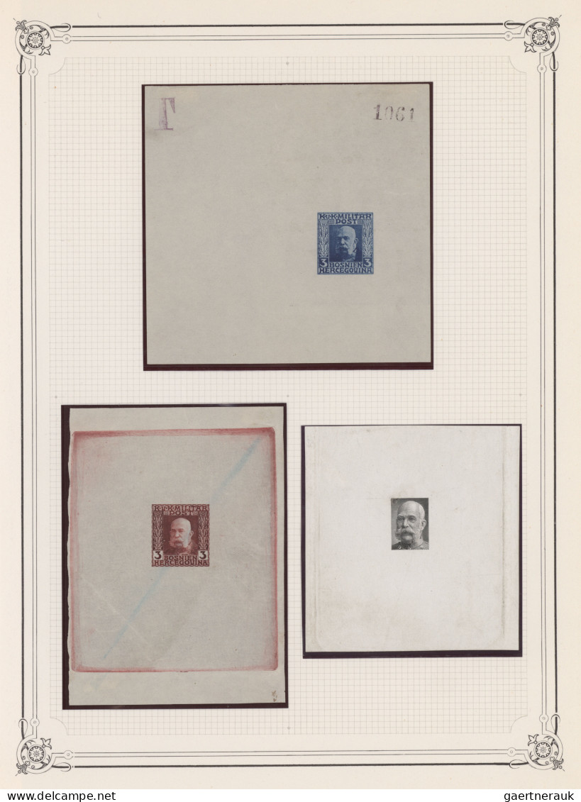 Bosnia + Herzegovina: 1912/1916, Definitives Emperor Francis Joseph, Five Single - Bosnie-Herzegovine