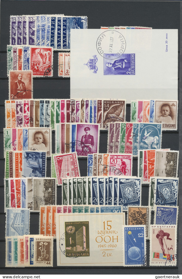 Bulgaria: 1879/1960 (ca.), Comprehensive Mint And Used Collection/balance On Sto - Used Stamps