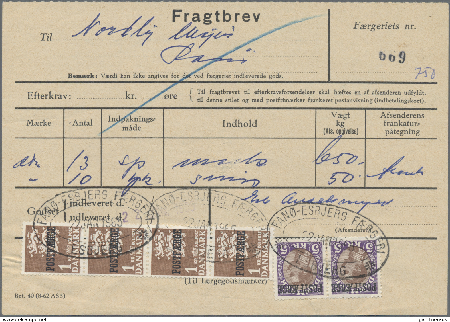 Denmark: 1920/1995, Parcel Depatch Forms/Freight Papers Etc., Assortment Of 50 I - Other & Unclassified