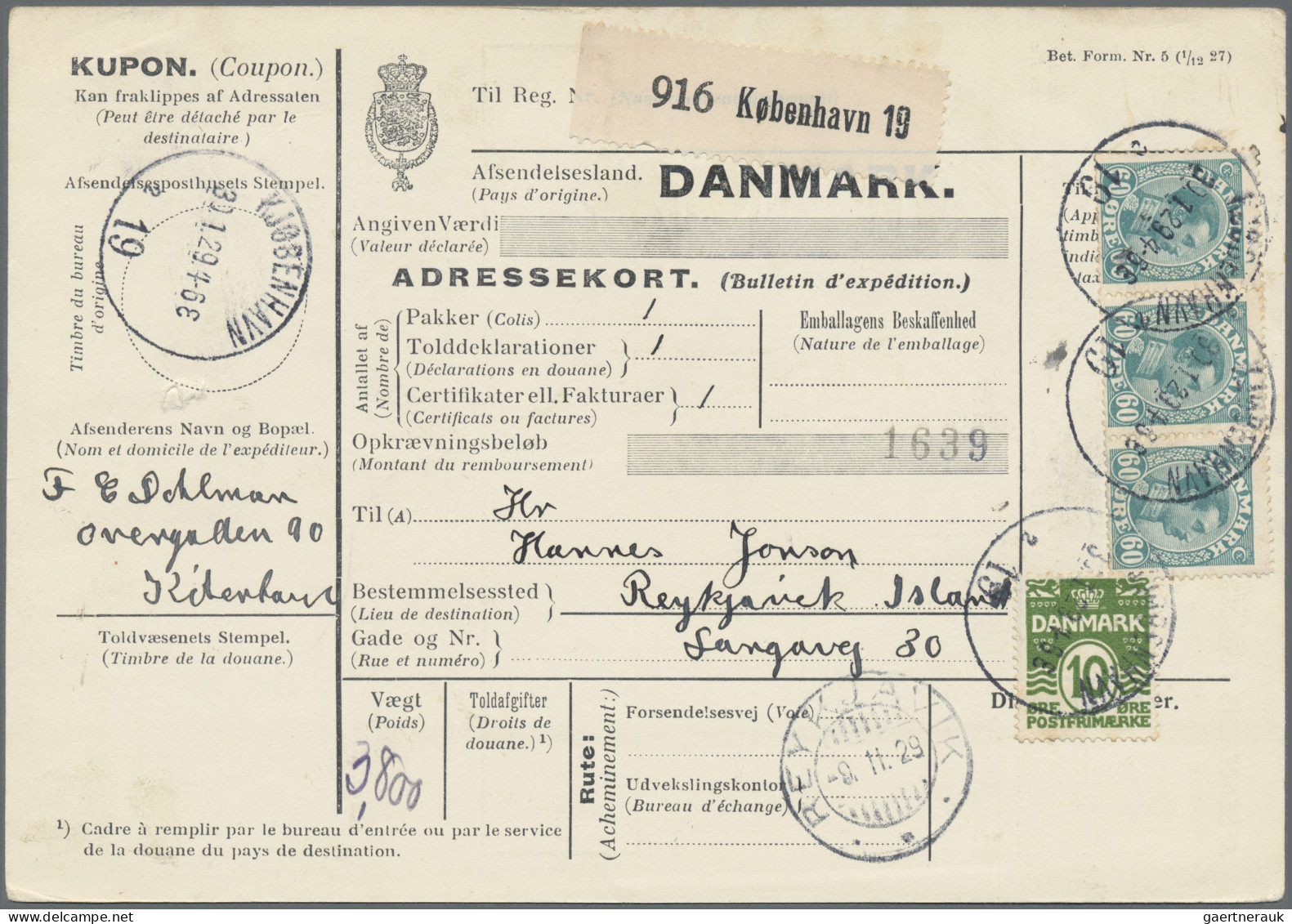 Denmark: 1920/1995, Parcel Depatch Forms/Freight Papers Etc., Assortment Of 50 I - Autres & Non Classés