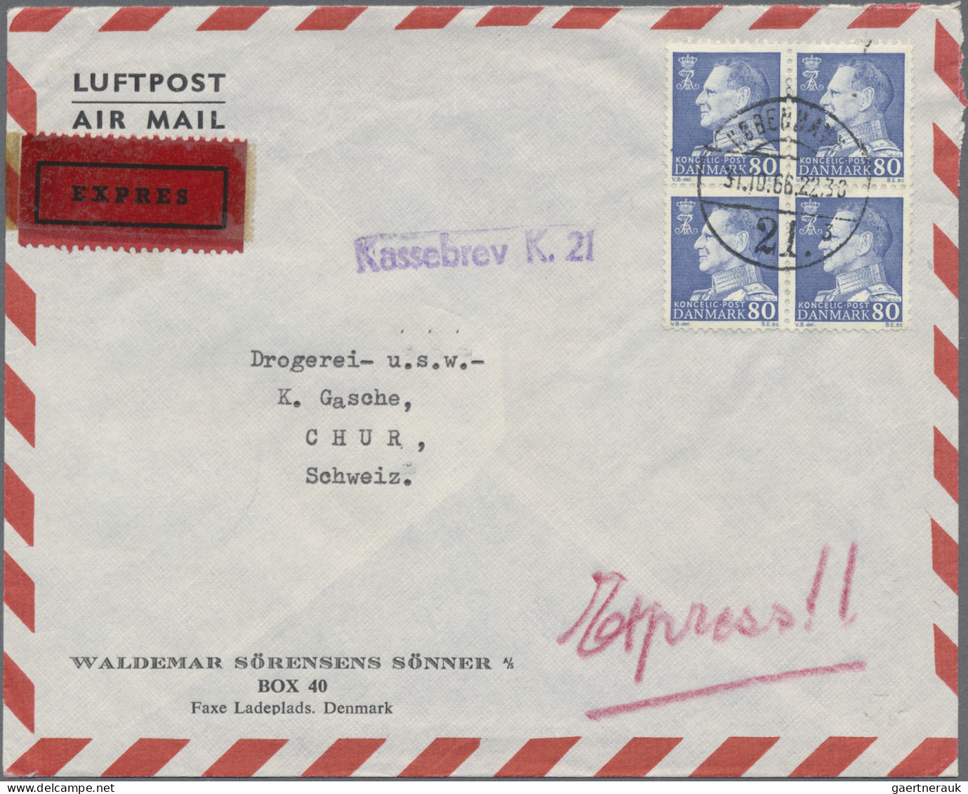 Denmark: 1936/1978, Assortment Of Apprx. 140 Airmail Covers/cards, Showing Espec - Autres & Non Classés
