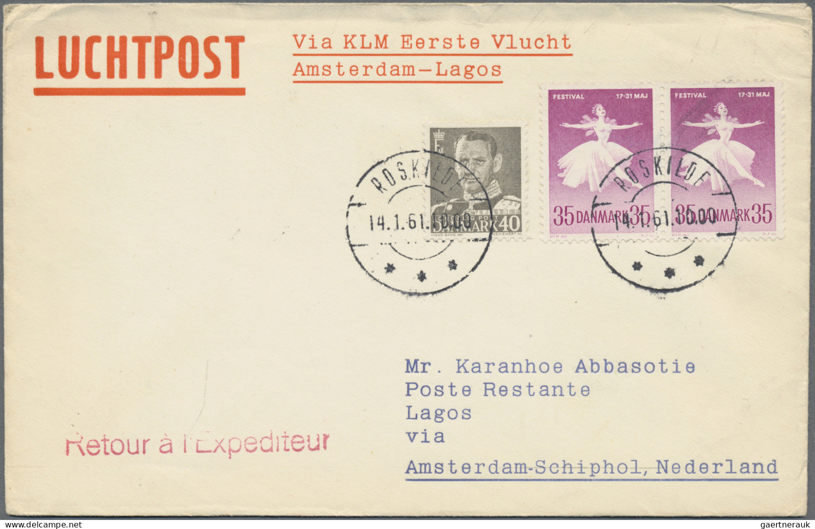 Denmark: 1936/1978, Assortment Of Apprx. 140 Airmail Covers/cards, Showing Espec - Altri & Non Classificati