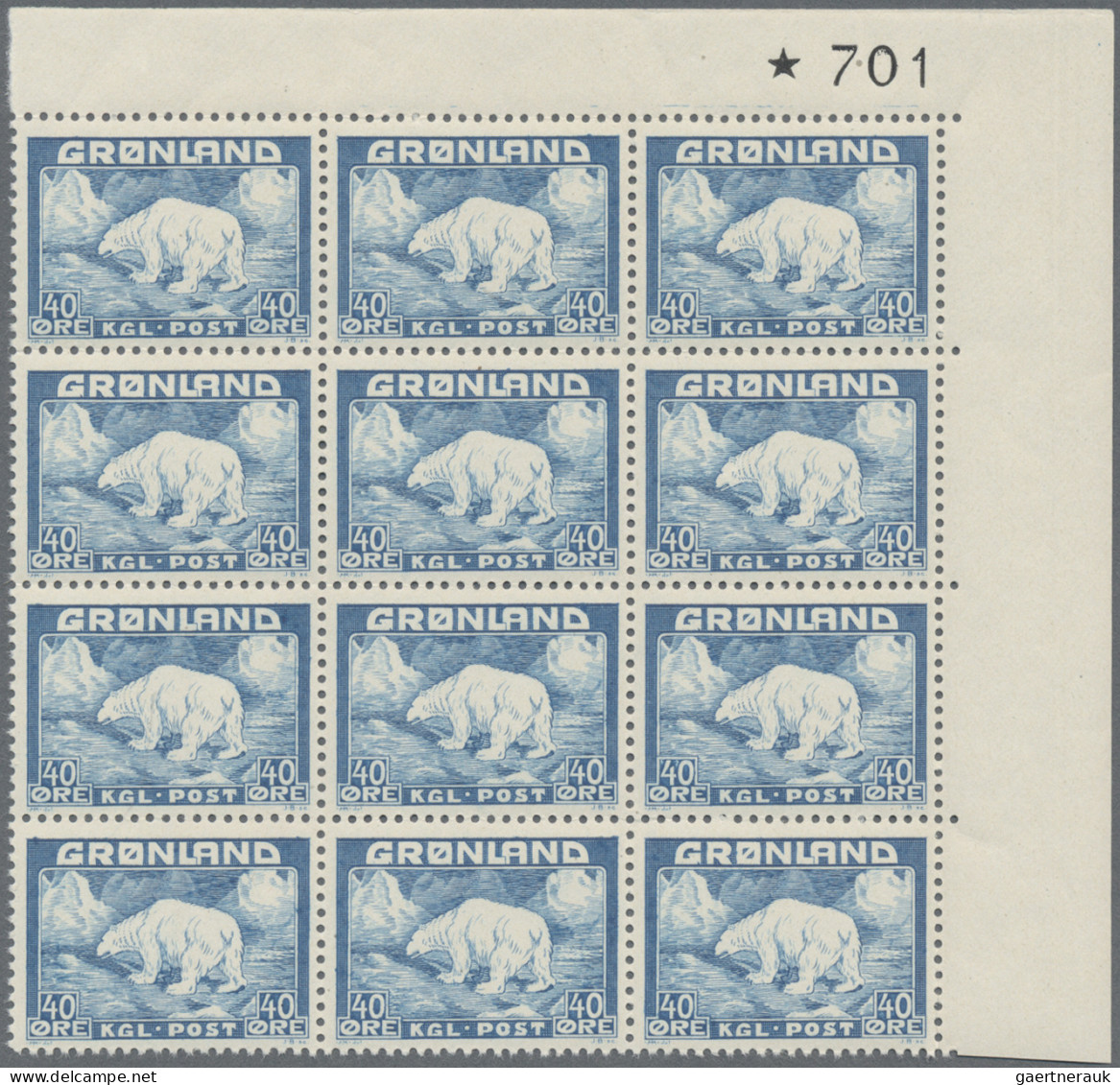 Greenland: 1938/1946 'King Christian & Icebear' Complete Set Of Nine Incl. 1946 - Lettres & Documents