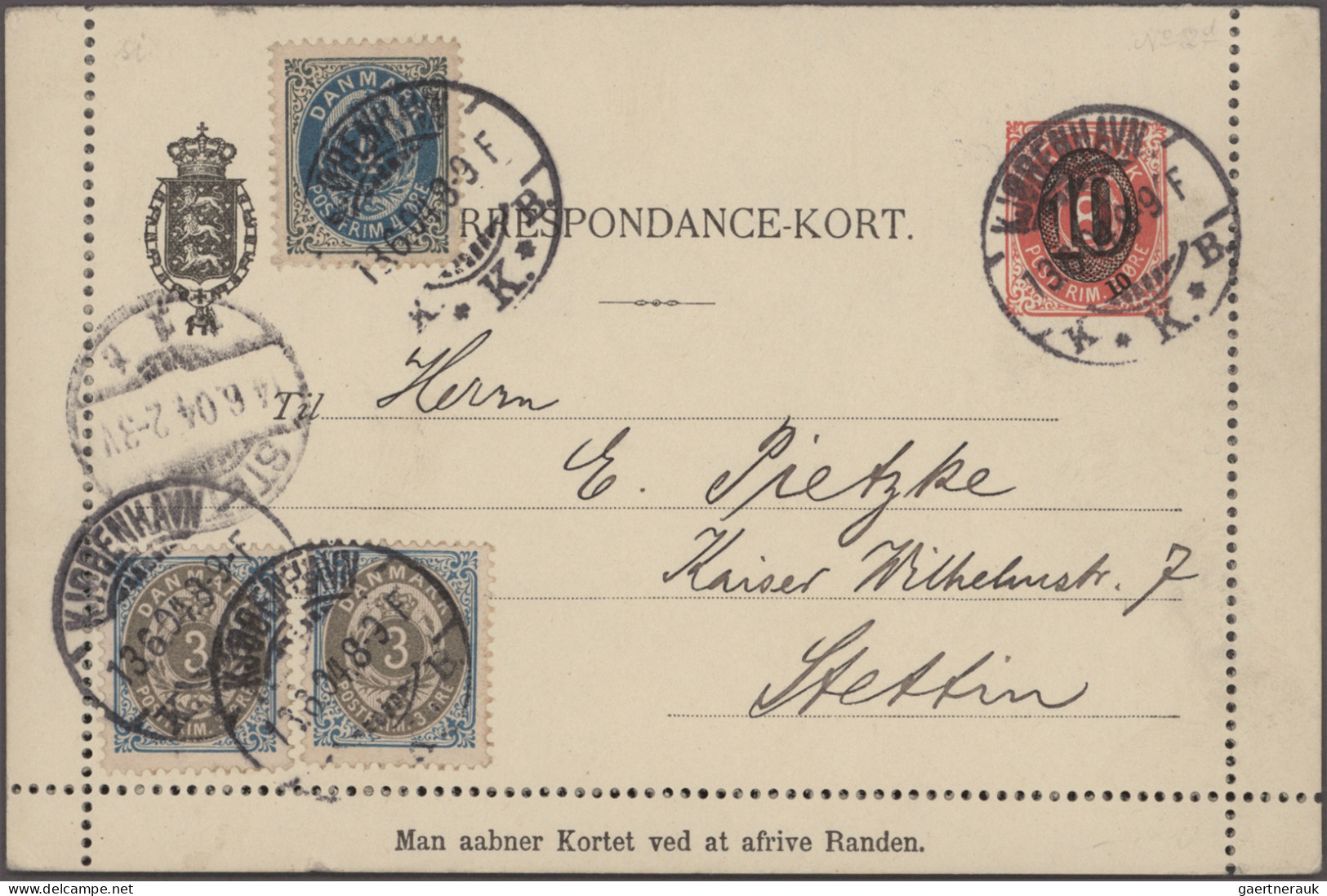 Denmark - Postal Stationery: 1870/1958 (ca.), Lot Of 27 Commercially Used Statio - Entiers Postaux