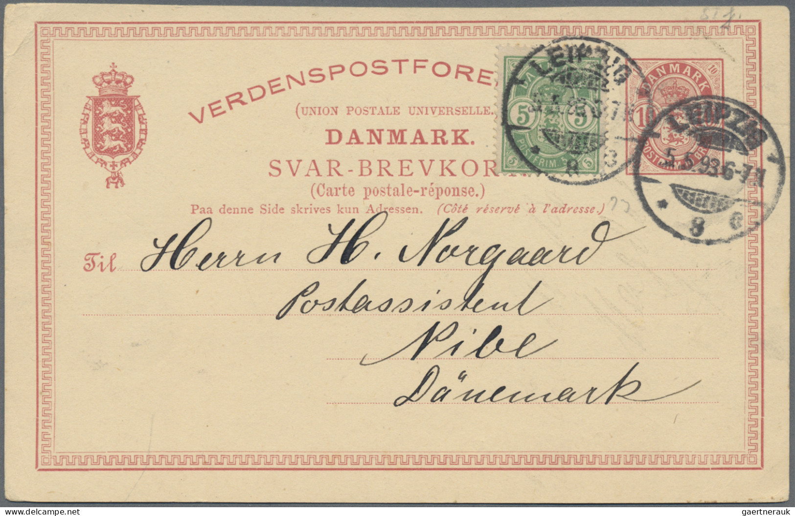 Denmark - Postal Stationery: 1876/1975, Lot Of 41 Used Stationeries Incl. Unseve - Interi Postali